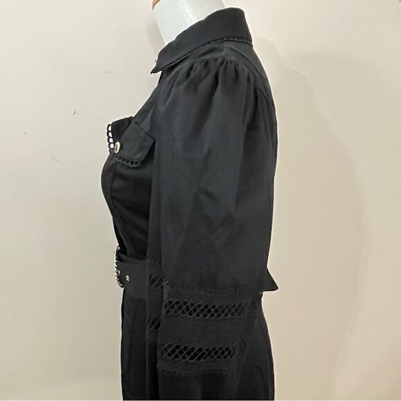 River Island Prairie/ Punk/ Rockabilly Black Cotton Dress 2 - Picture 3 of 16